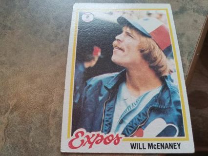 1978 TOPPS WILL McENANEY MONTREAL EXPOS BASEBALL CARD# 603