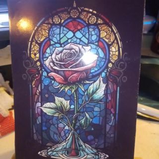 "Stain Glass Rose" Magnet