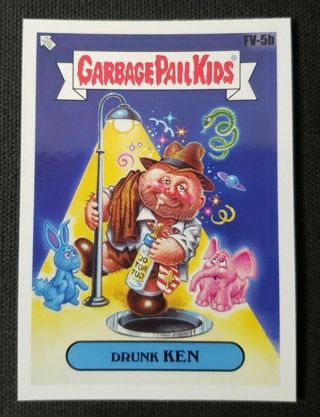 DRUNK KEN 2020 Garbage Pail Kids 35th Anniversary Fan Favorites FV-5b GPK Card