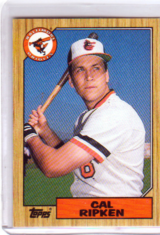 Cal Ripken, Jr., 1987 Topps Baseball Card #784, Baltimore Orioles, (L5