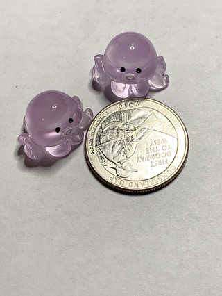 OCTOPUS~#1~PURPLE~SET OF 2~GLOW IN THE DARK~FREE SHIPPING!