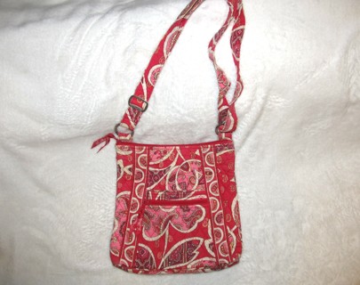 ♥ Vera Bradley Hipster Crossbody Shoulder in Rosy Posies retired print