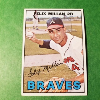 1967 - TOPPS BASEBALL CARD NO. 89 - FELIX MILLAN - BRAVES - EXMT/NRMT.