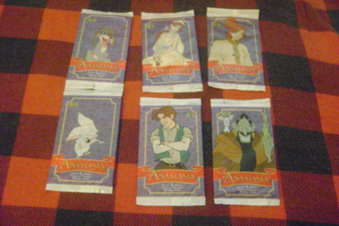 Lot of six Anastasia Sealed Trading cards Packs