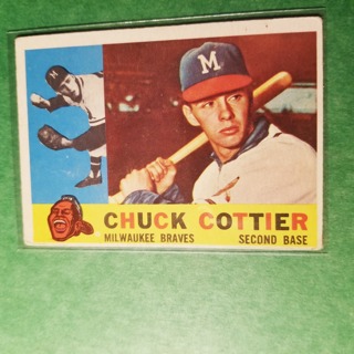 1960 - TOPPS BASEBALL CARD NO. 417 - CHUCK COTTIER - BRAVES - EXMT-NRMT+