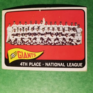 1965 - TOPPS BASEBALL CARD NO. 379 - 4TH PLACE N. L. - GIANTS