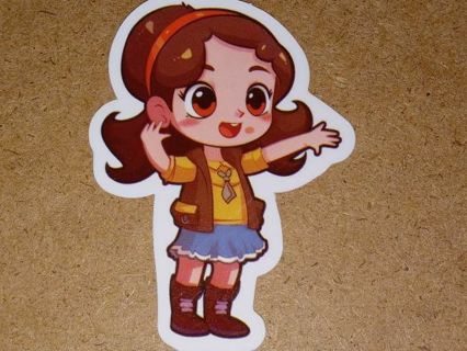 Girl one Cute vinyl sticker no refunds regular mail only Very nice quality!