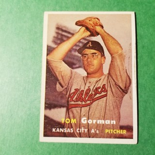 1957 - TOPPS BASEBALL CARD NO. 87 - TOM GORMAN - A'S