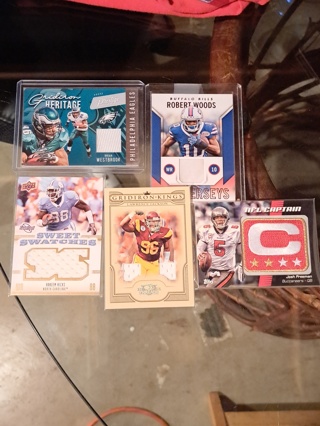 *NFL* Lot of 5 Jersey Cards