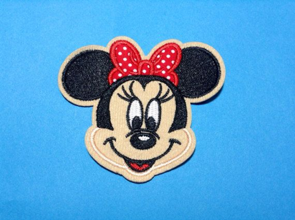 NEW MINNIE MOUSE Pink SEW ON PATCH Cartoon Mouse Girl FREE SHIPPING