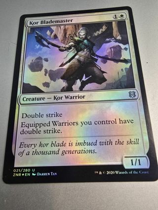 Magic the gathering mtg Kor Blademaster foil card Zendikar Rising