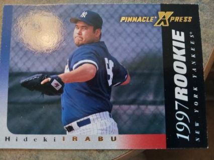 1997 PINNACLE XPRESS ROOKIE HIDEKI IRABU NEW YORK YANKEES BASEBALL CARD# 137