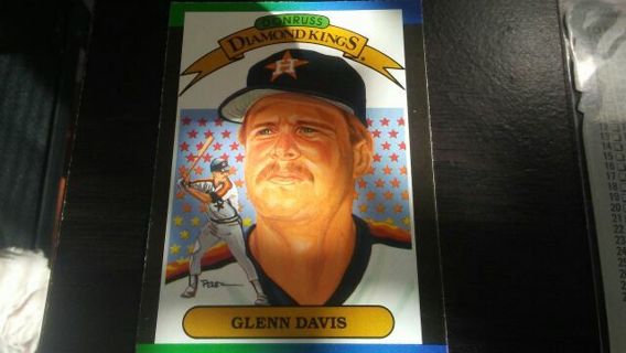 1988 DONRUSS DIAMOND KINGS GLENN DAVIS HOUSTON ASTROS BASEBALL CARD# 25