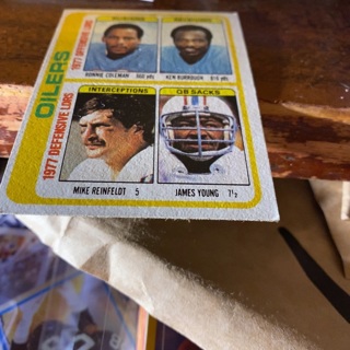 1978 topps oilers offense defense ldrs checklist football card 