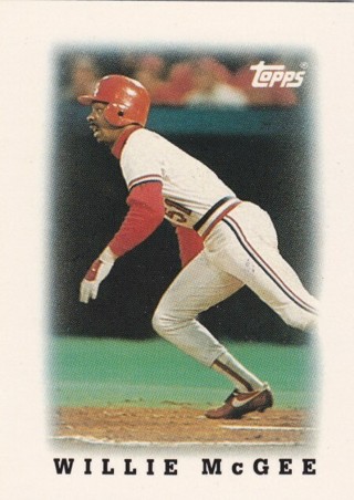 Willie McGee 1988 Topps Mini League Leaders St. Louis Cardinals