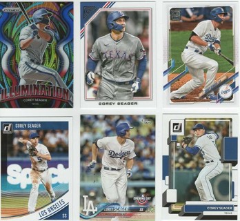Awesome Set of 6 Corey Seager Texas Rangers w/Insert Parallel!