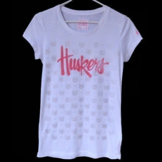Pink VS Victorias Secret Huskers T-Shirt Tee Shirt Top Jr Junior M