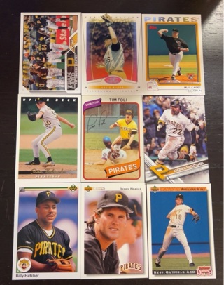 9 Pittsburgh Pirates baseball cards 