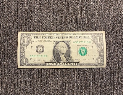 One Dollar Fancy Serial Number