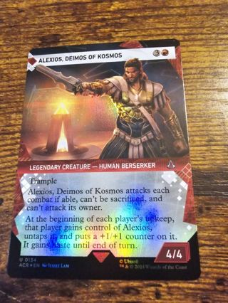 Magic the gathering mtg Alexios Deimos of Kosmos foil showcase Assassins Creed