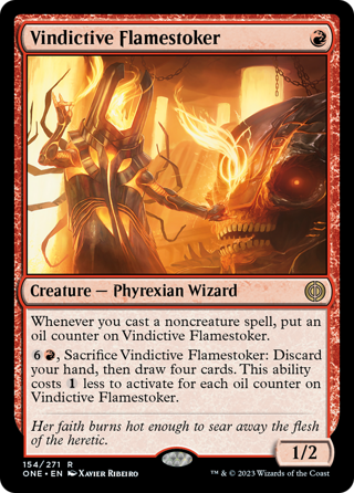 MTG Vindictive Flamestoker #388 Phyrexia: All Will Be One Rare Card