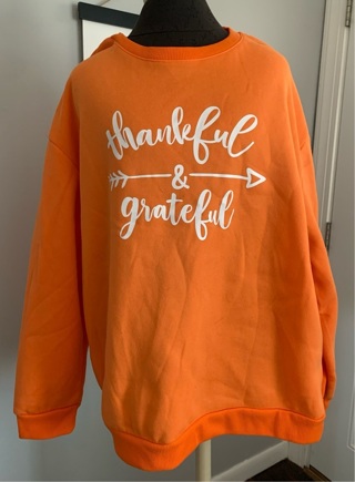 SHEIN Women’s Thankful & Grateful Polyester Sweatshirt Size 3XL Preowned