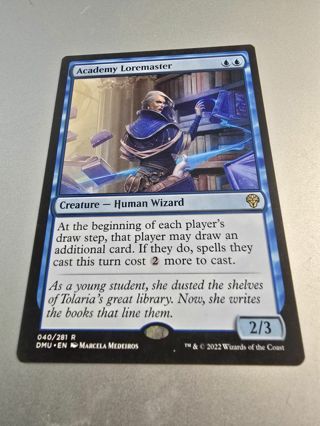 Magic the gathering mtg Academy Loremaster rare card Dominaria United