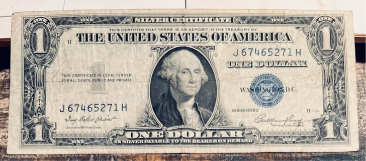 Series 1935 E One Dollar Silver Certificate