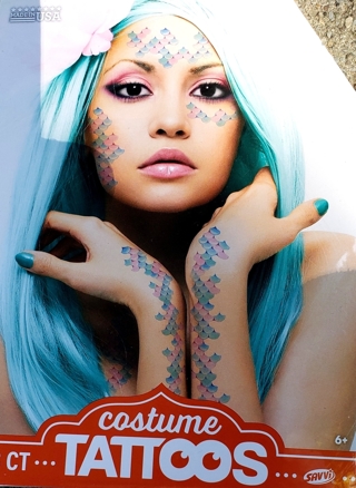 HALLOWEEN COSTUME FACE TATTOOS STYLE 10