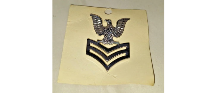 1st Class Petty Officer Silver Military Insignia Badge Lapel Honor Navy US 2"