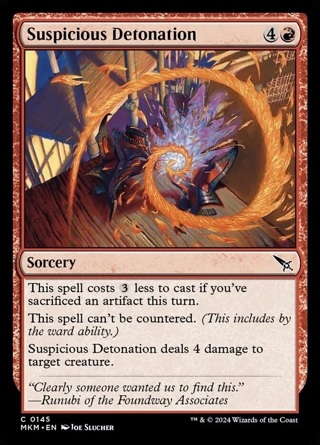 MTG MKM: Suspicious Detonation (Sorcery) Regular Common Foil 0145