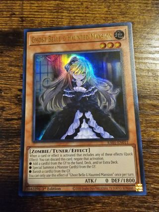Yugioh Ghost Belle & Haunted Mansion holo rare card