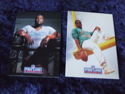 1991 Miami Dolphins Team Pro Line Card Lot of 2