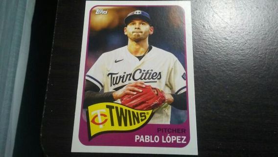 2023 TOPPS PABLO LOPEZ MINNESOTA TWINS BASEBALL CARD# 169