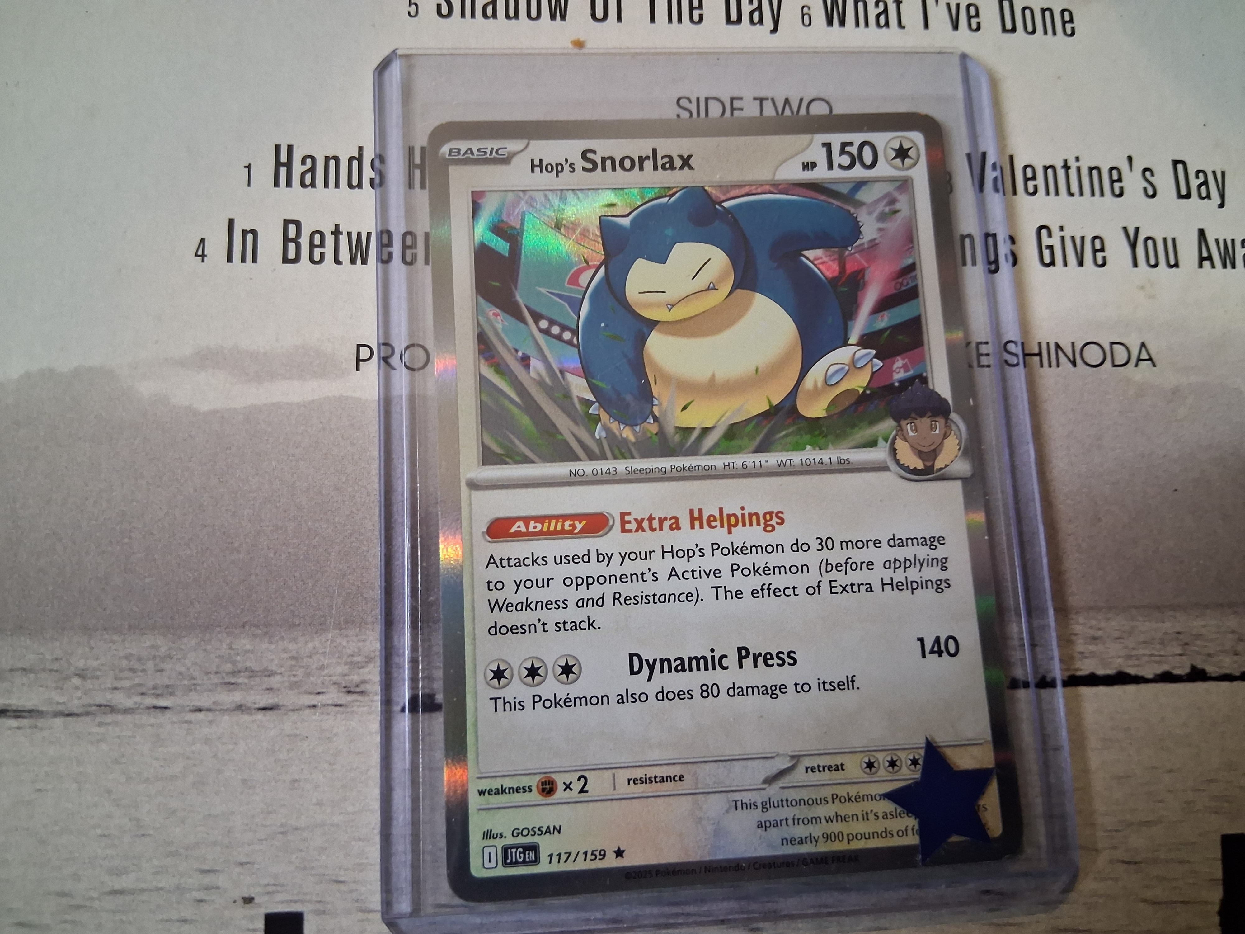 Free: Hop's Snorlax Journey Together Holo Pokémon TCG 117/159 Scarlet & Violet Rare