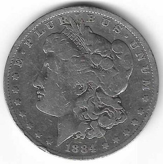 1884-O Morgan Silver Dollar