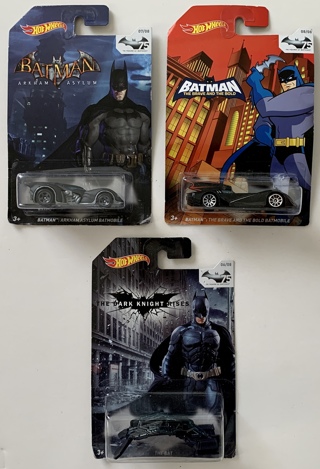 Hot Wheels Batman Batmobile and The Bat Diecast Vehicle Lot of 3 - New Sealed - Store Closing Soon!