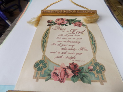 Scroll style wall hanging 7 inch Says Trust in the Lord with all your heart and more