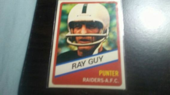 RARE ORIGINAL 1976 TOPPS WONDER BREAD ALL STAR SERIES RAY GUY OAKLAND RAIDERS FOOTBALL CARD#24