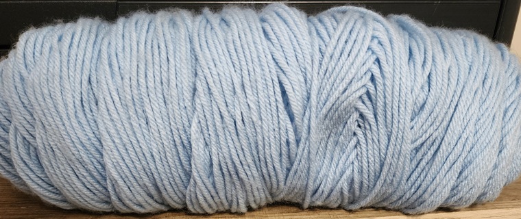 Light Blue Yarn - total weight is 5 ozs