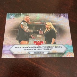 2021 Topps WWE - [Base] - Silver Foilboard #31 Raw - Randy Orton Confronts Beth Phoenix ...