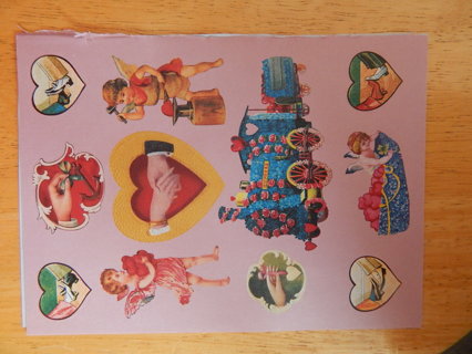 Darling sheet of  *VARIETY*  themed stickers--NEW