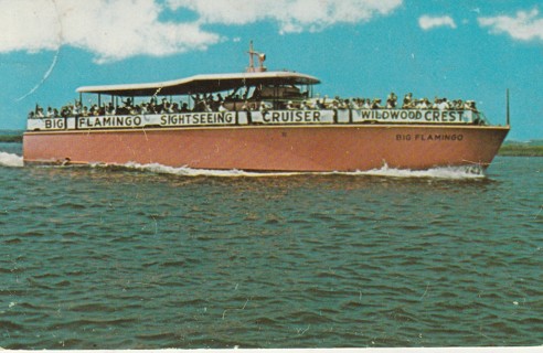 Vintage Used Postcard: d: 1959 Capt George Sinn's "Big Flamingo"