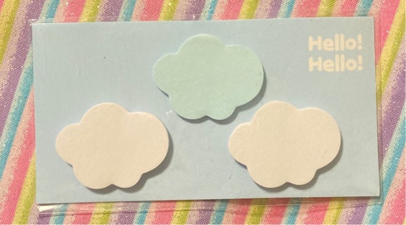 Kawaii clouds memo pad