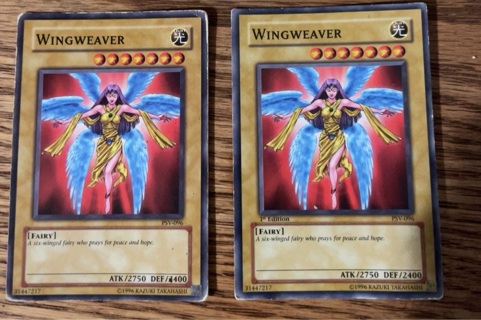 Wingweaver x 2 Yugioh First Edition 1996