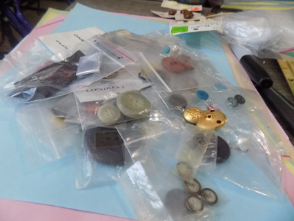 Large baggie assorrted buttons different shapes size and colors