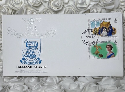 Falkland Islands #255 & 256 FDC Silver Jubilee