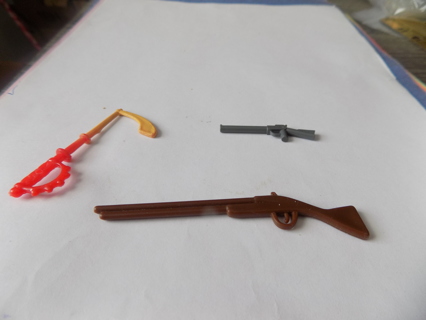 3 small weapons for action figure toys