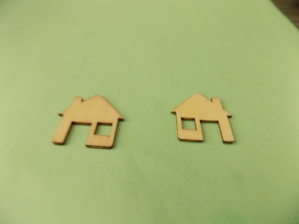 Set of 2 wooden houses shape # 1 for crafts