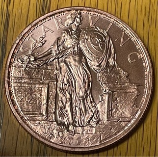 2019 .999 One Ounce Copper Round 